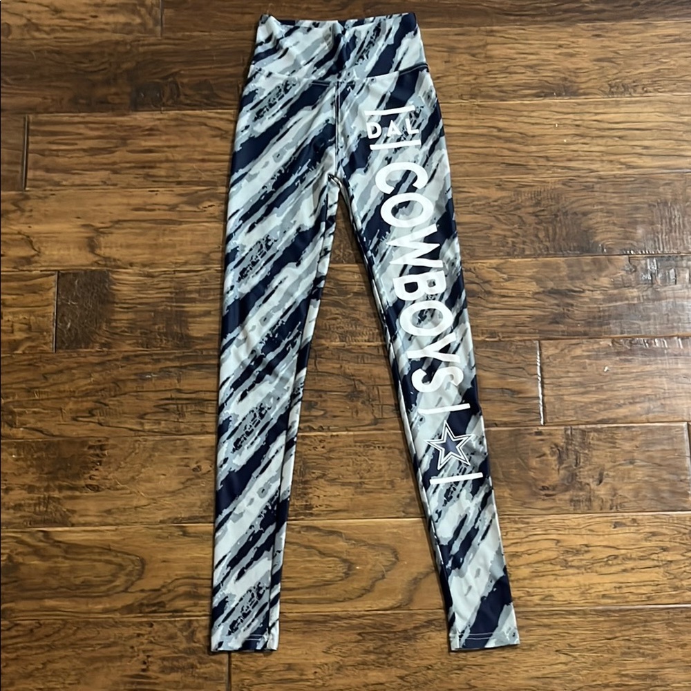 NFL Cowboys Kids Leggings - Black and White